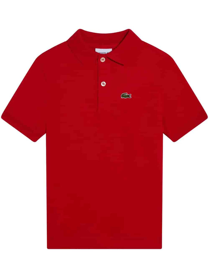 Lacoste cotton polo shirt red