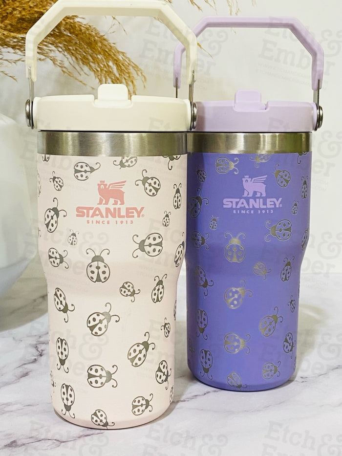 Ladybugs Engraved Stanley 20 Oz Iceflow Flip Straw Tumbler Tumblers