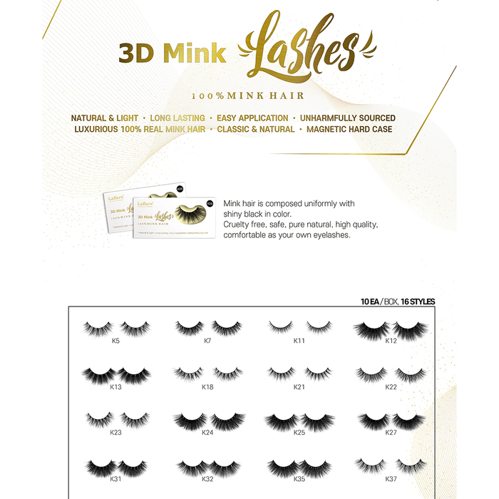 Laflare 3D Mink Lashes #K15