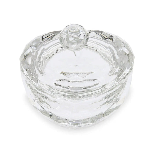 Large Crystal / Glass Dappen Dish & Lid - Heart Shape   Naio Nails