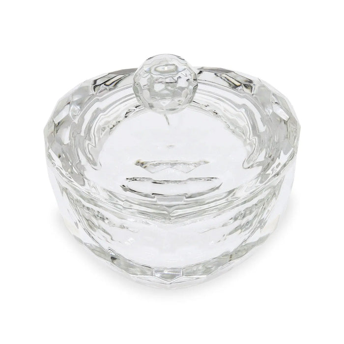 Large Crystal / Glass Dappen Dish & Lid - Heart Shape   Naio Nails