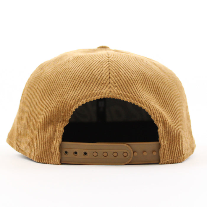 Las Vegas Raiders CORDSCRIPT New Era 9Fifty Snapback Hat (Corduroy Green Under Brim)