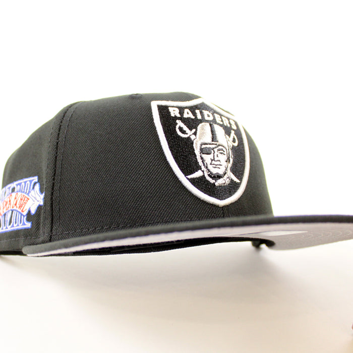 Las Vegas Super Bowl Raiders New Era 59Fifty Fitted hat (Team Color Gray Under Brim)