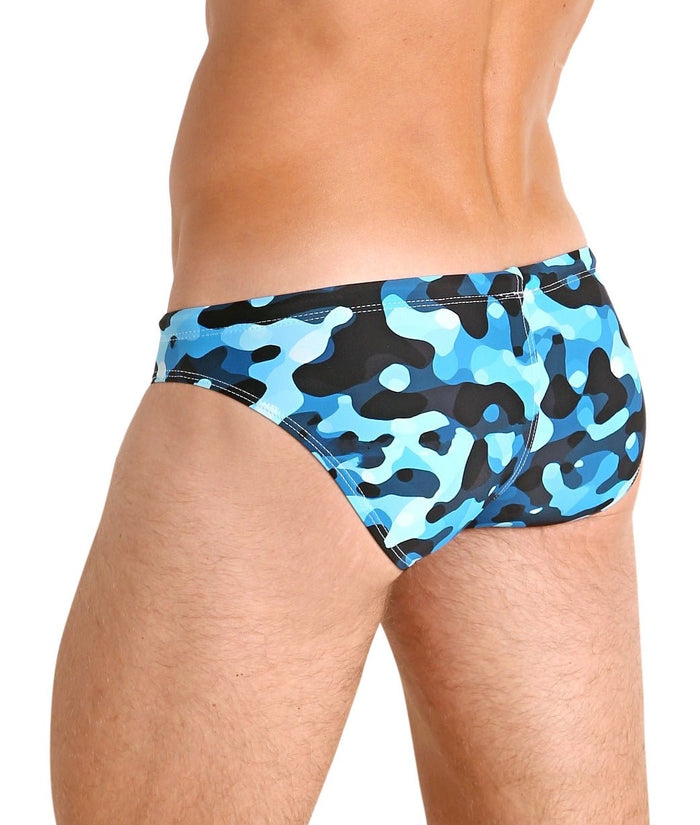 LASC - St. Tropez Low Rise Swim Brief Navy Camo - Destination PSP