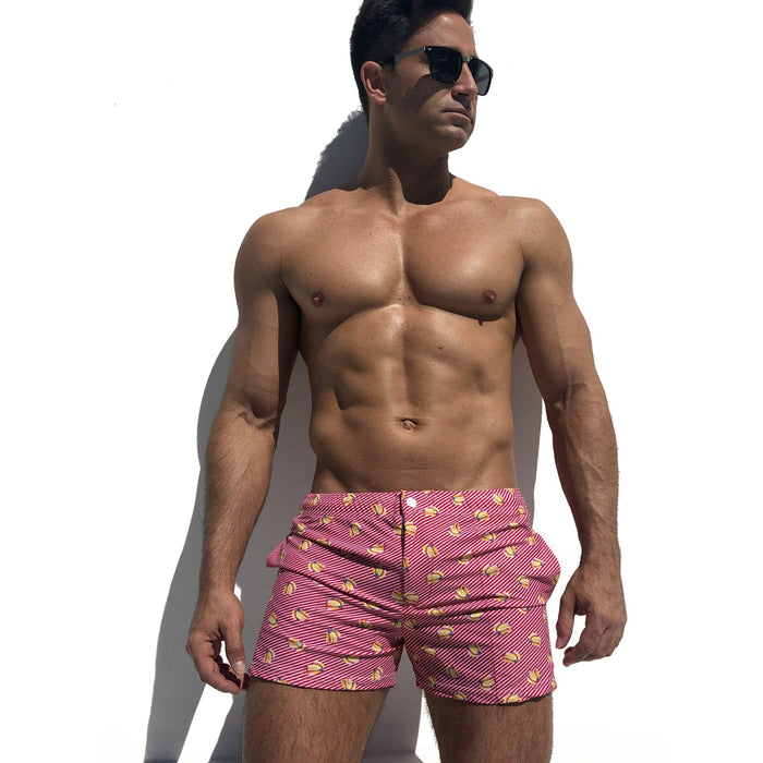 LASC Striped Banana Bunch Malibu Swim Shorts, NL20115P - Destination PSP