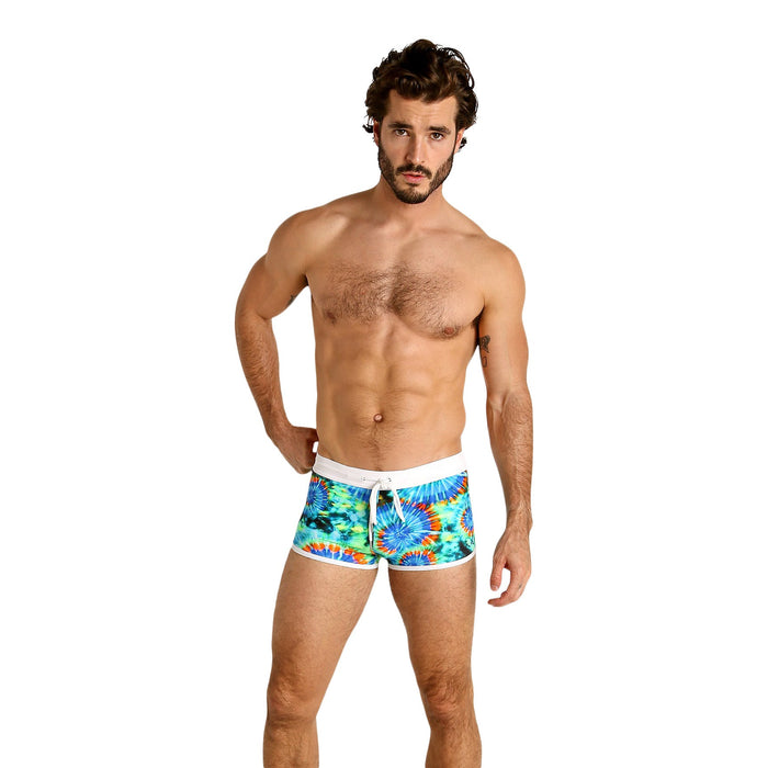LASC Tie Dye Square Cut Swim Trunks - Destination PSP