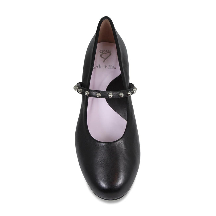 Layton: Black Leather Shoes Sole Bliss