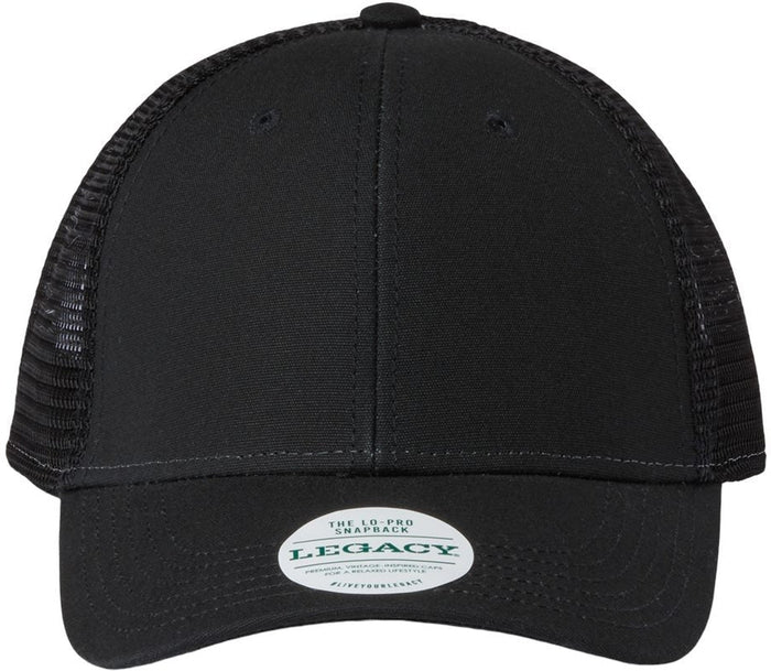 LEGACY Lo-Pro Snapback Trucker Cap-Apparel-LEGACY-Black/ Black-Adjustable-Thread Logic