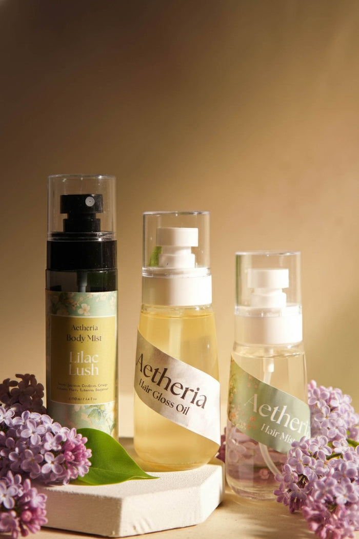 Lilac Gloss Trio + Body Mist + Hair Combo