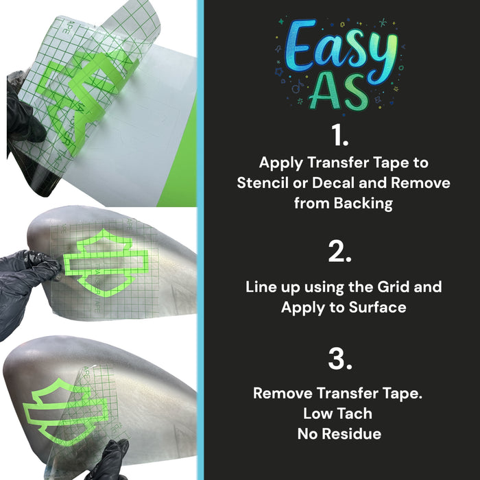 LiME LiNE Removable Vinyl Stencil Masking, No Residue with Anti Bleed Technology
