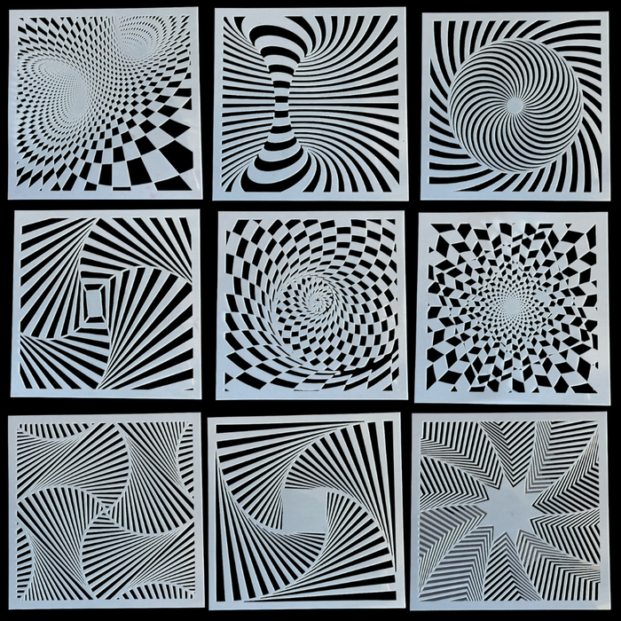 LiME LiNE Reusable Airbrush Stencil Sets for Airbrushing, Custom Paint & Crafting