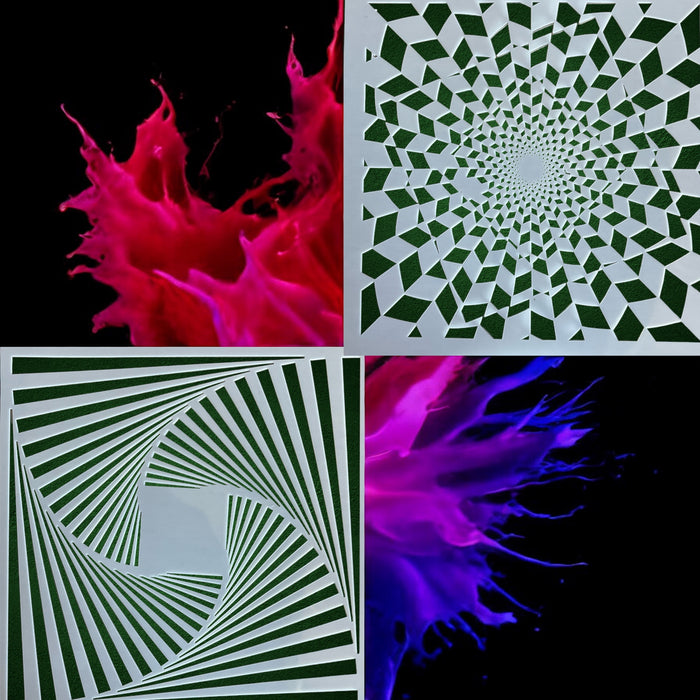 LiME LiNE Reusable Airbrush Stencil Sets for Airbrushing, Custom Paint & Crafting