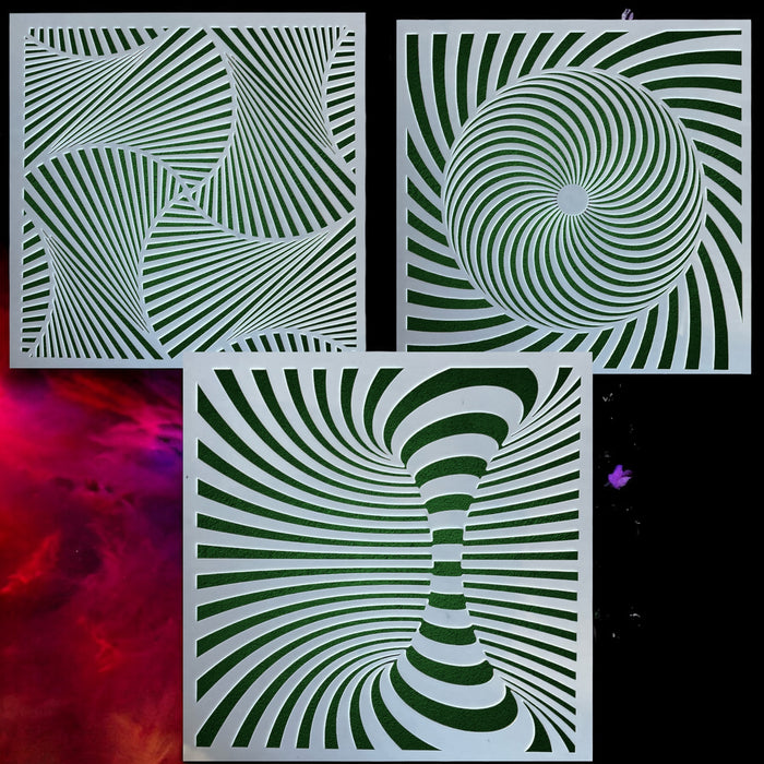 LiME LiNE Reusable Airbrush Stencil Sets for Airbrushing, Custom Paint & Crafting