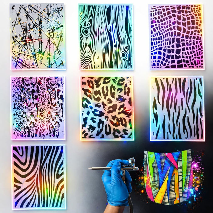 LiME LiNE Reusable Airbrush Stencil Sets for Airbrushing, Custom Paint & Crafting