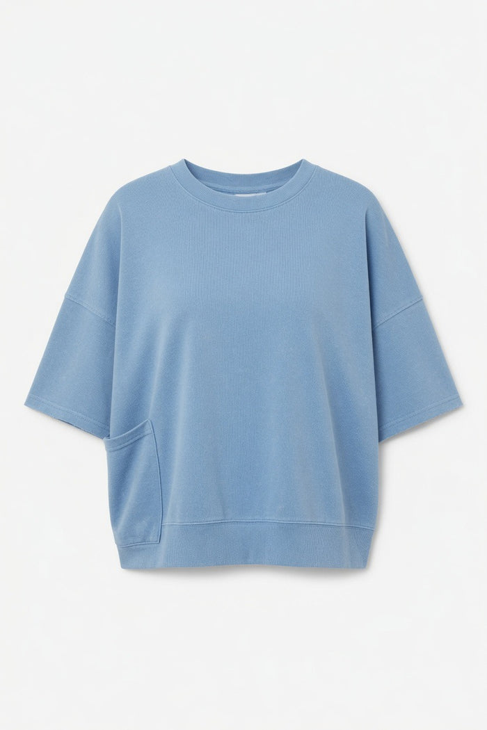 Little Details Basic Blue Top
