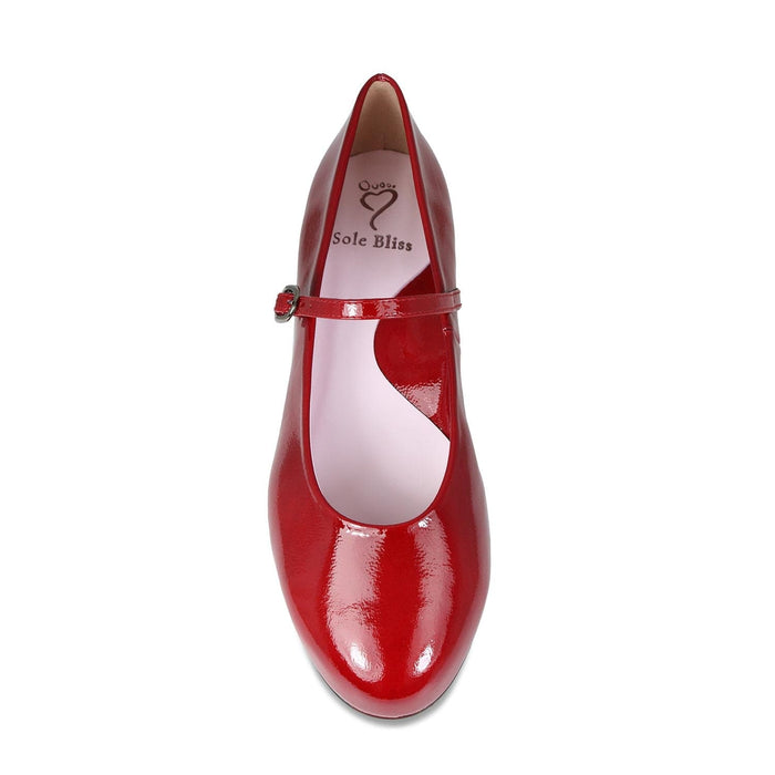 London: Deep Red Patent Shoes Sole Bliss