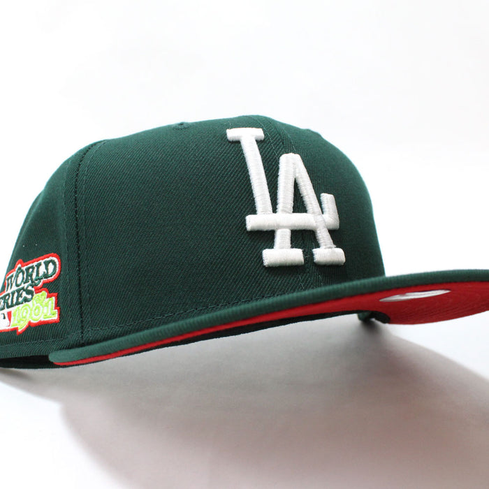 Los Angeles Dodgers 1981 World Series New Era 59Fifty Fitted Hat (Green Red Under Brim)