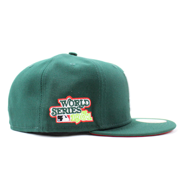 Los Angeles Dodgers 1981 World Series New Era 59Fifty Fitted Hat (Green Red Under Brim)
