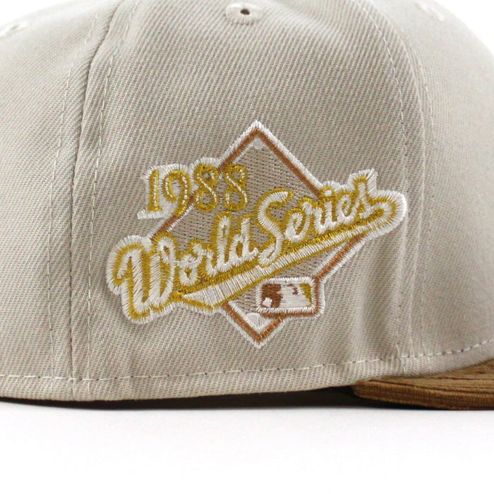 Los Angeles Dodgers 2022 5950 CORD VISOR New Era Fitted Hat (Corduroy Green Under Brim)
