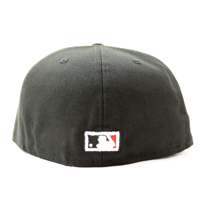 Los Angeles Dodgers 50th Anniversary New Era 59Fifty Fitted Hat (GITD Black Red Under Brim)