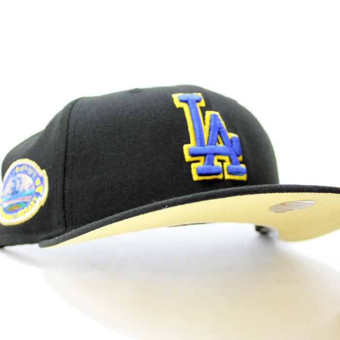 Los Angeles Dodgers 50th Anniversary New Era 59Fifty Fitted Hat (LA RAM Color Black Soft Yellow Under Brim)
