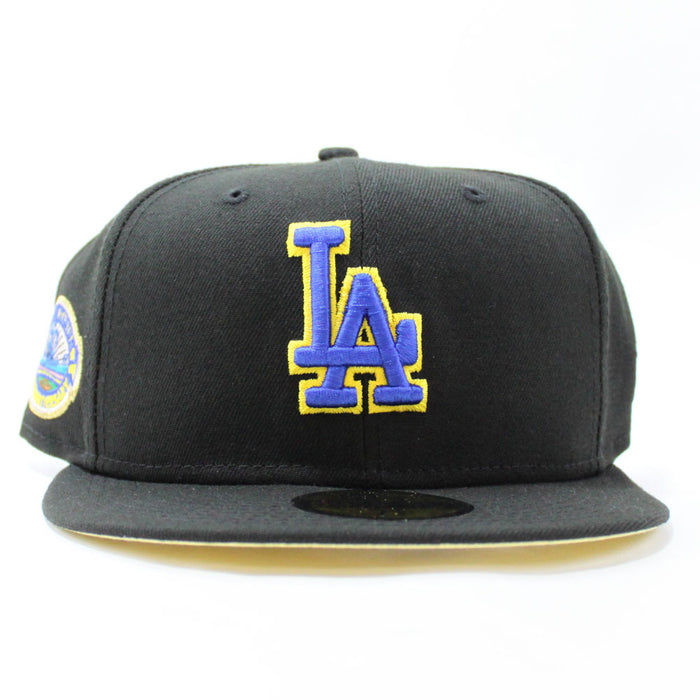 Los Angeles Dodgers 50th Anniversary New Era 59Fifty Fitted Hat (LA RAM Color Black Soft Yellow Under Brim)
