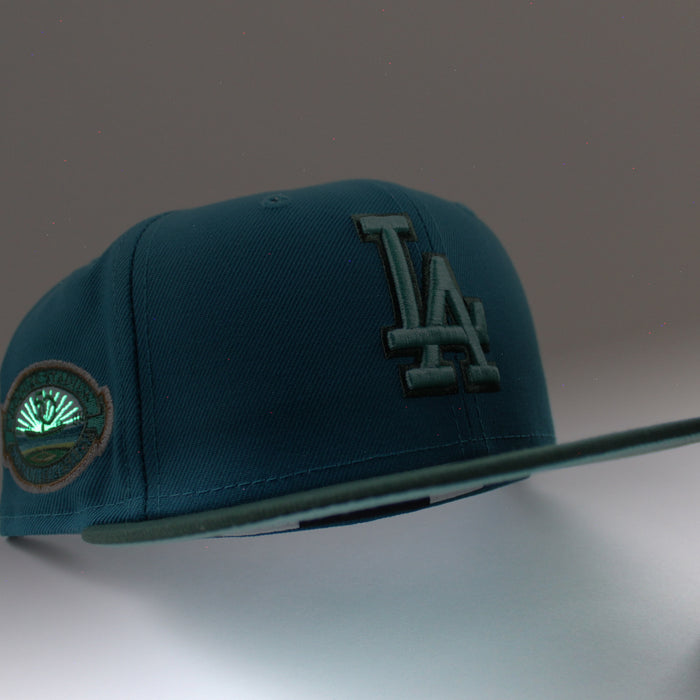 Los Angeles Dodgers 50th Anniversary New Era 59Fifty Fitted Hat (Teal Olive Mint Under Brim)