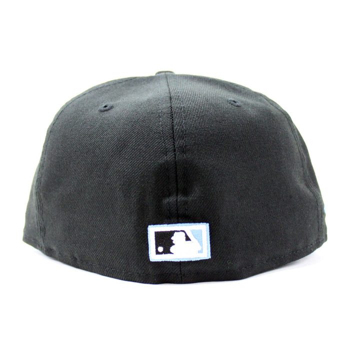 Love New York Yankees 27 World Championships New Era 59Fifty Fitted Hat (Black Sky Blue Under Brim)