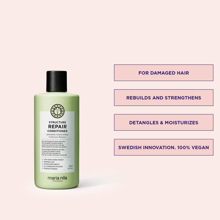 Maria Nila Structure Repair Conditioner — 300 ml (Soft Moisture for Fine & Fragile Hair)
