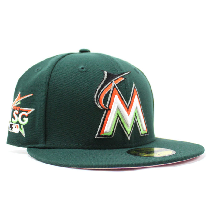 Miami Marlins 2017 All-Star Game New Era 59Fifty Fitted Hat (Dark Green Pink Under brim)