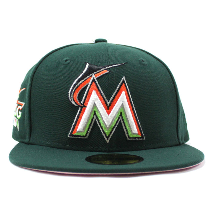 Miami Marlins 2017 All-Star Game New Era 59Fifty Fitted Hat (Dark Green Pink Under brim)