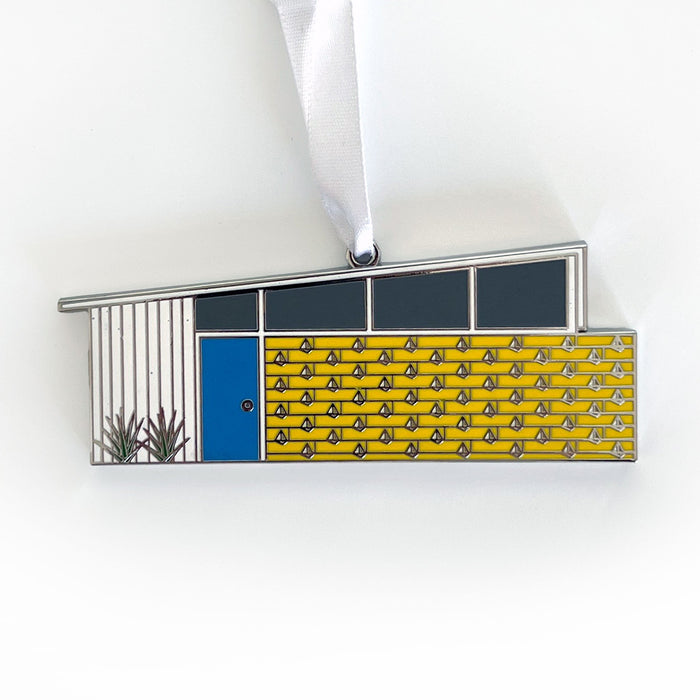 Midcentury House Cloisonne Enamel Ornament - Wedge Roof - Destination PSP