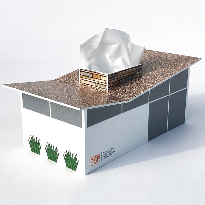 Midcentury Butterfly House Tissue Box Cover - Destination PSP