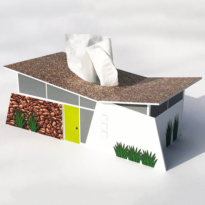 Midcentury Ranch Club Estates House Tissue Box Cover - Destination PSP