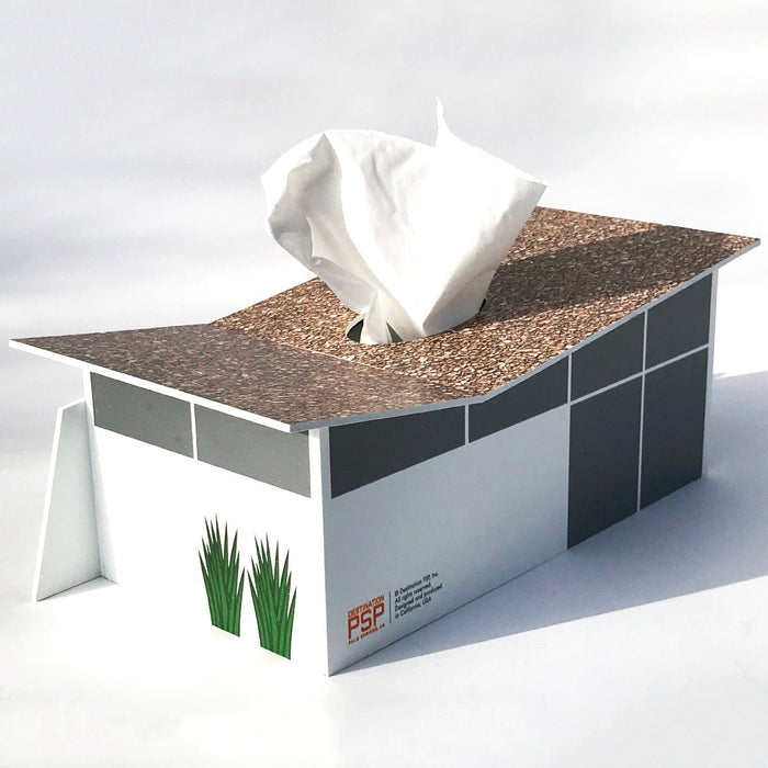 Midcentury Ranch Club Estates House Tissue Box Cover - Destination PSP
