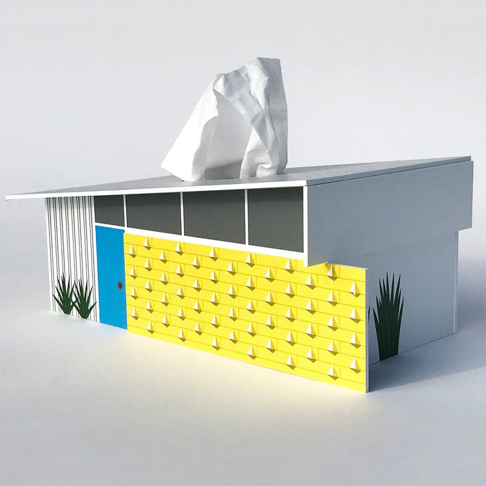 Midcentury Wedge House Tissue Box Cover - Destination PSP