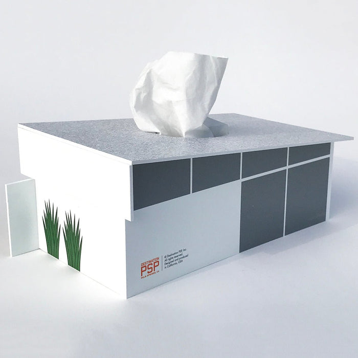 Midcentury Wedge House Tissue Box Cover - Destination PSP