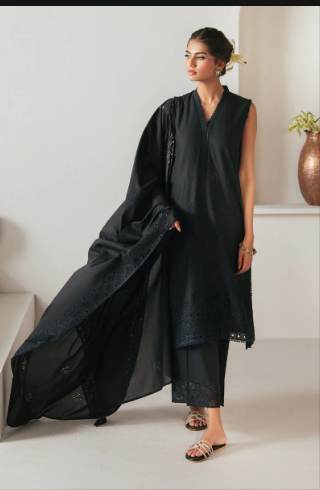MIDNIGHT GLAM-3PC CHIKANKARI SUIT