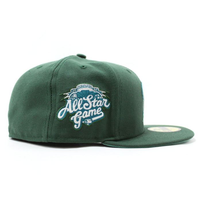 Milwaukee Brewers 2002 All-Star Game New Era 59Fifty Fitted Hat (Glow in the Dark Green Mint Under Brim)