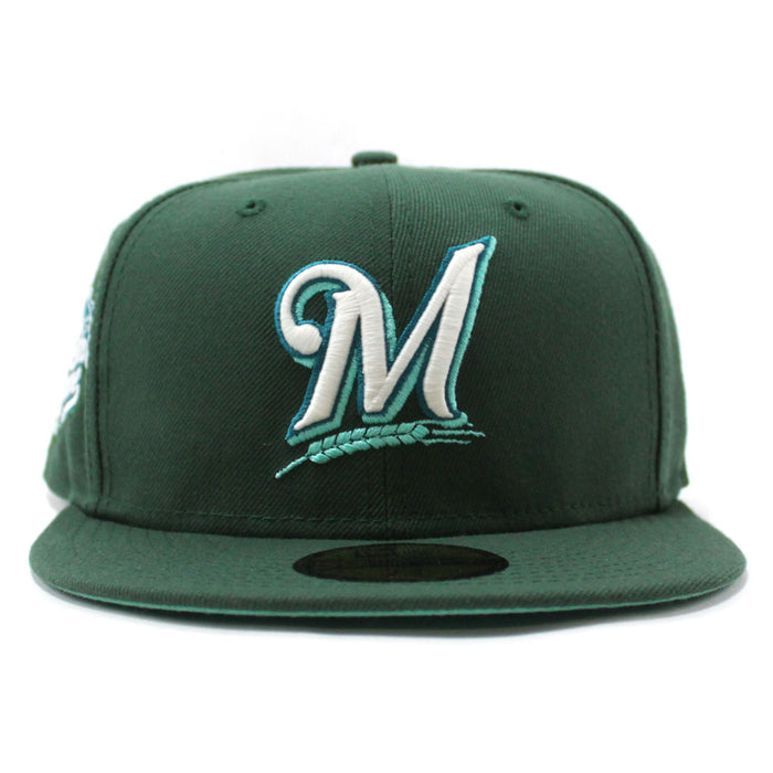 Milwaukee Brewers 2002 All-Star Game New Era 59Fifty Fitted Hat (Glow in the Dark Green Mint Under Brim)