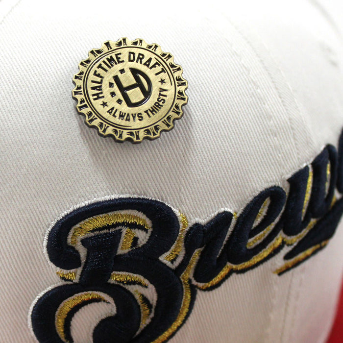 Milwaukee Brewers 2002 All-Star Game New Era 59Fifty Fitted Hat (Halftime Cheer Pack White Red 3M Under Brim)