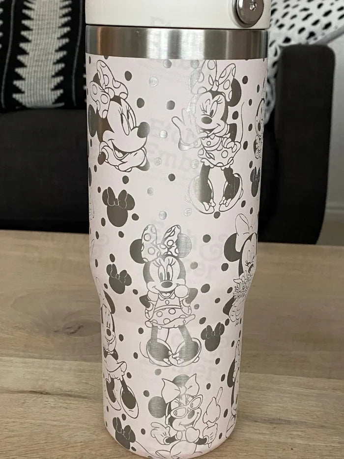 Minnie Themed Stanley 40Oz Engraved Tumbler