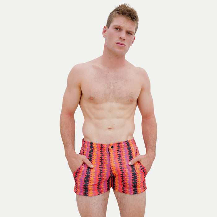 Mod Swim Shorts - Conga Pattern - Shorter Length - Destination PSP
