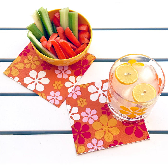 Modfest Orange/Yellow Cocktail Napkins - Destination PSP