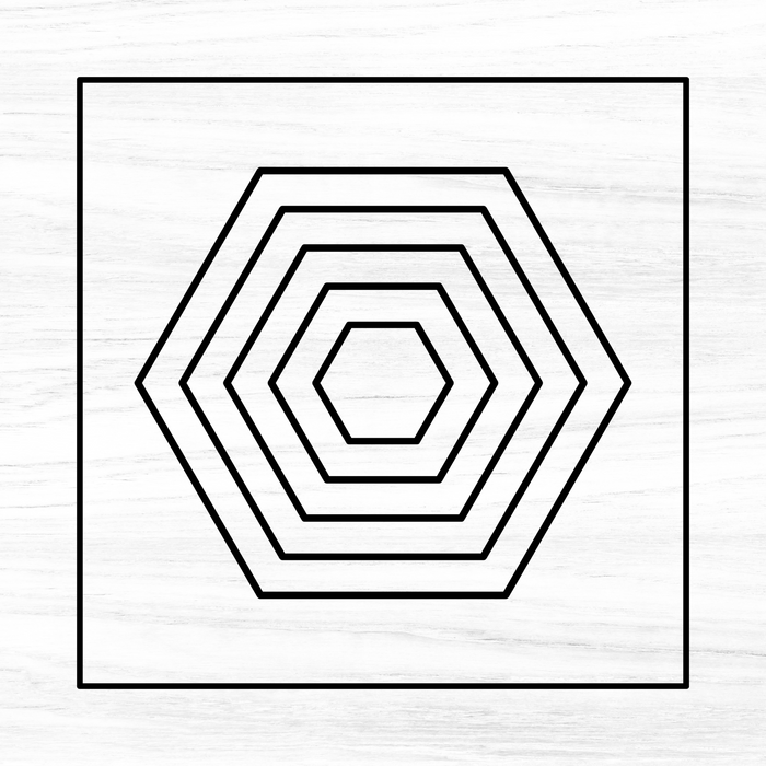 Multi Hexagon Acrylic Router Template