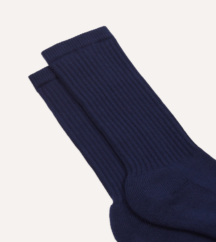 Navy Cotton Sports Socks