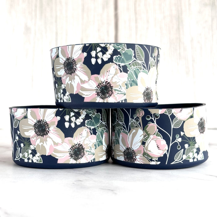 NAVY PINK POPPIES  Boot