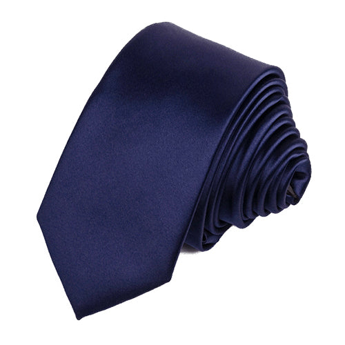 Neck Tie Sleek Navy Blue Micro Twill Fabric NTC-03