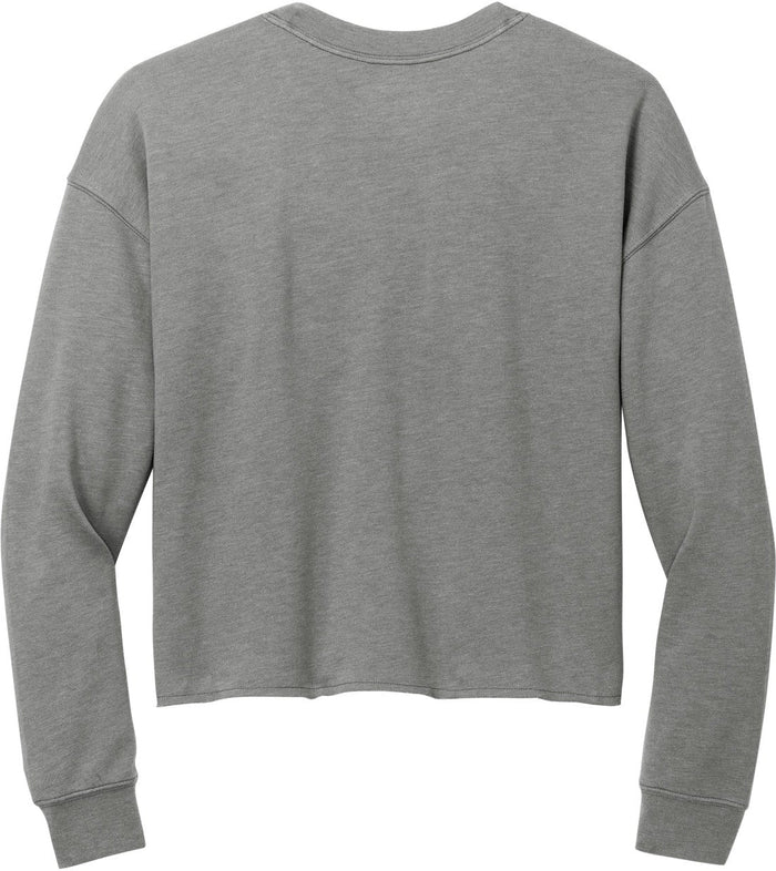no-logo New Era Ladies Tri-Blend Fleece Crop Crew-New-New Era-Thread Logic