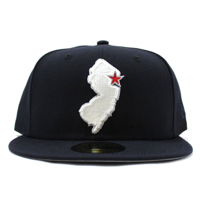 New Jersey State New Era 59Fifty Fitted Hat (Navy Gray Under Brim)